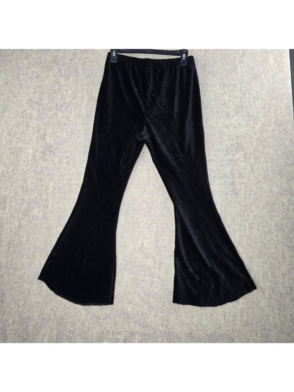 Rue21 Womens Flared Pants Black Size L Stretch Velvet Polyester Blend - Picture 2 of 6
